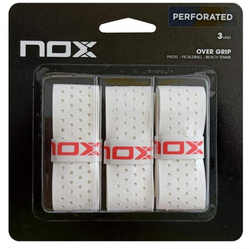 Blister Nox Pro Perforado Blanco 3 Overgrips