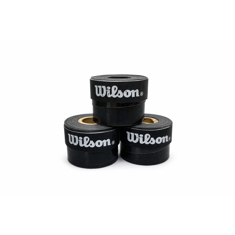 Overgrips Wilson Lisos Negros Pack de 3 Overgrips Wilson Lisos Negros Pack de 3