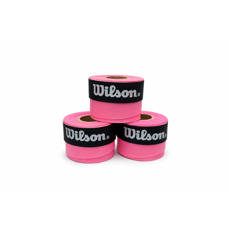 Overgrips Wilson Lisos Rosa Fluor Pack de 3 Overgrips Wilson Lisos Rosa Fluor Pack de 3