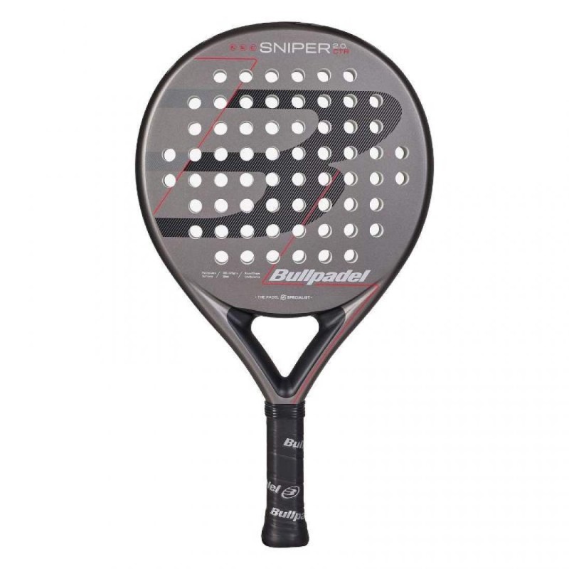 Pala Bullpadel Sniper 2.0 Control Gris Oscuro 2026