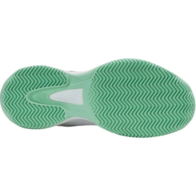 Zapatillas Kswiss Court Express 2 Clay Blanco-Negro-Menta