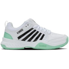 Zapatillas Kswiss Court Express 2 Clay Blanco-Negro-Menta