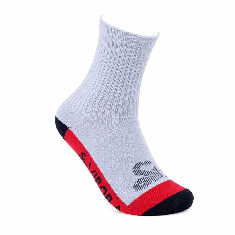 Calcetines Vibora Invisible Multicolor Gris Vigore, Rojo y Negro